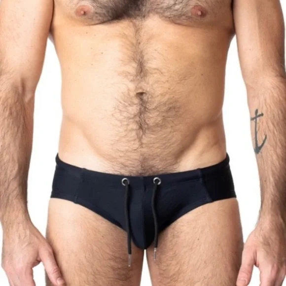 NASTY PIG Radiate Bikini Swim Brief Size Large Black & Hot Pink - Picture 3 of 4